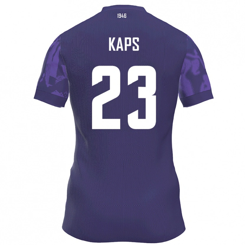 Danxen Niño Camiseta Hugo Kaps #23 Púrpura Blanco 1ª Equipación 2025/26 La Camisa