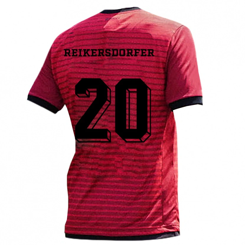Danxen Niño Camiseta Katharina Reikersdorfer #20 Rojo Negro 1ª Equipación 2025/26 La Camisa