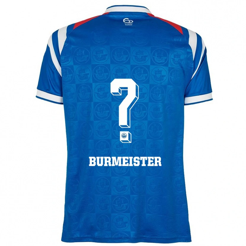 Danxen Niño Camiseta Fiete Burmeister #0 Azul Blanco Rojo 1ª Equipación 2025/26 La Camisa