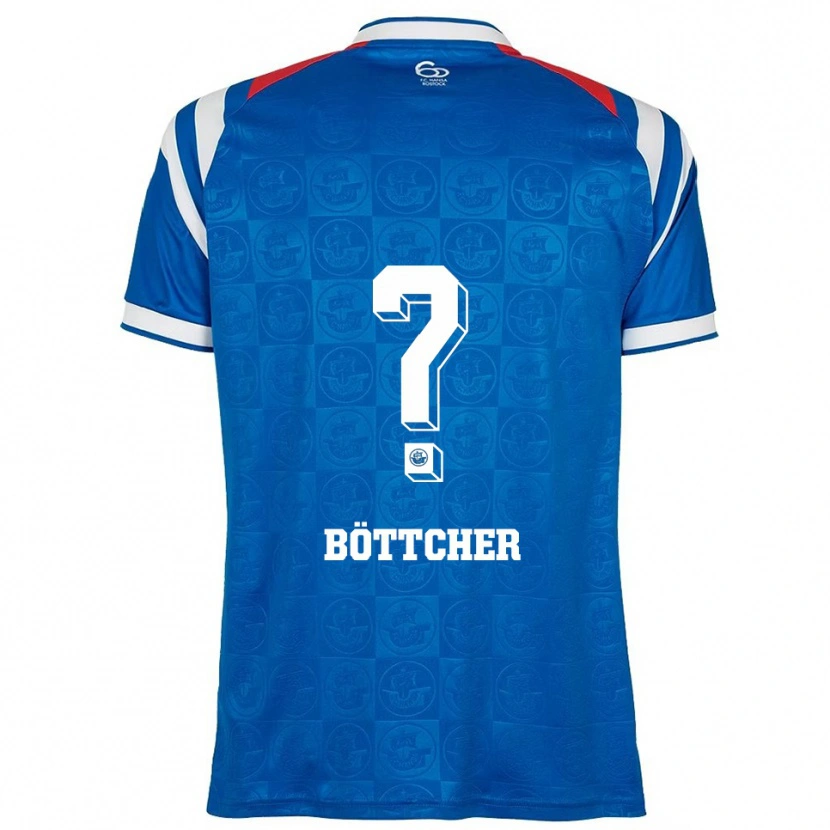 Danxen Niño Camiseta Elly Böttcher #0 Azul Blanco Rojo 1ª Equipación 2025/26 La Camisa