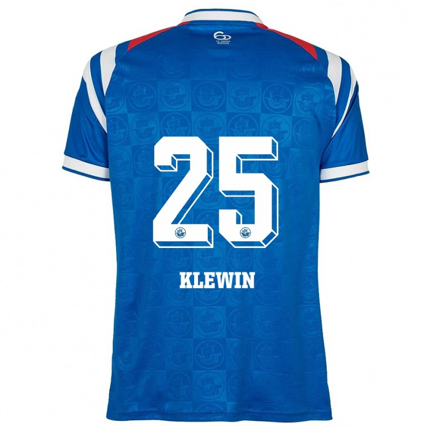 Danxen Niño Camiseta Philipp Klewin #25 Azul Blanco Rojo 1ª Equipación 2025/26 La Camisa