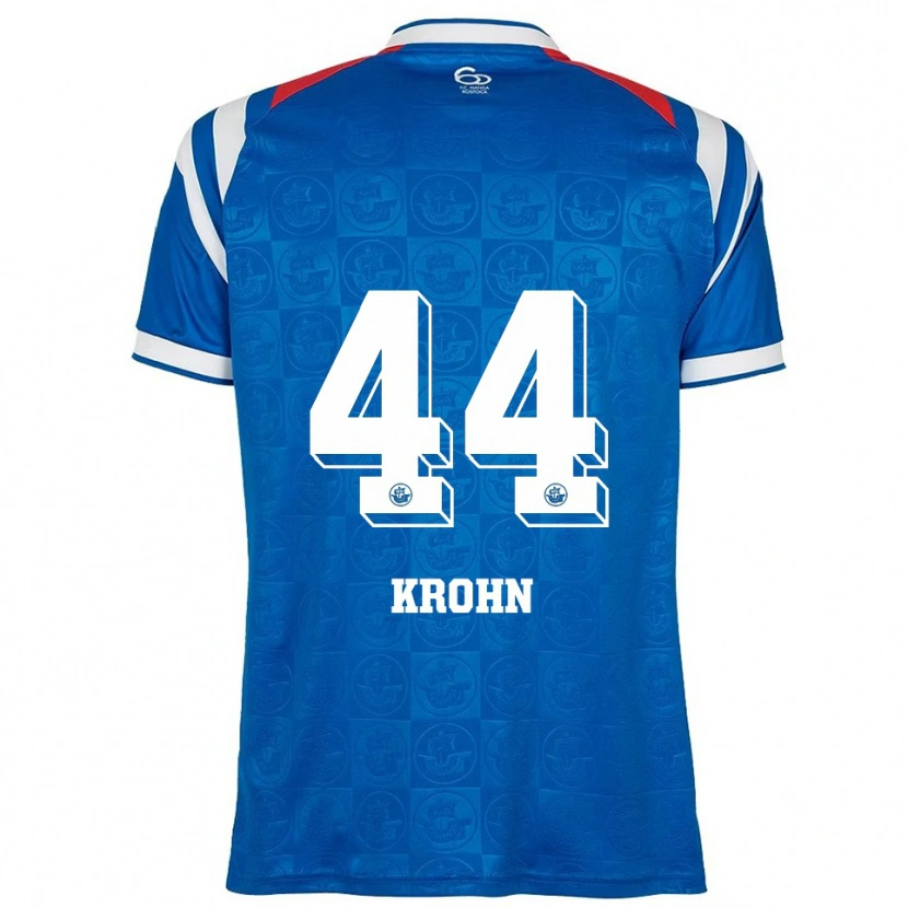 Danxen Niño Camiseta Tim Krohn #44 Azul Blanco Rojo 1ª Equipación 2025/26 La Camisa