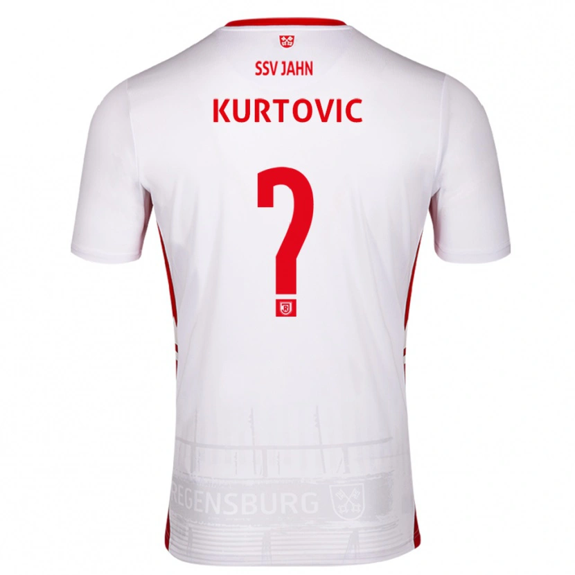 Danxen Niño Camiseta Domagoj Kurtovic #0 Blanco Rojo 1ª Equipación 2025/26 La Camisa