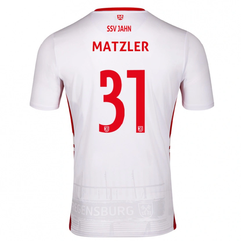 Danxen Niño Camiseta Leo Mätzler #31 Blanco Rojo 1ª Equipación 2025/26 La Camisa