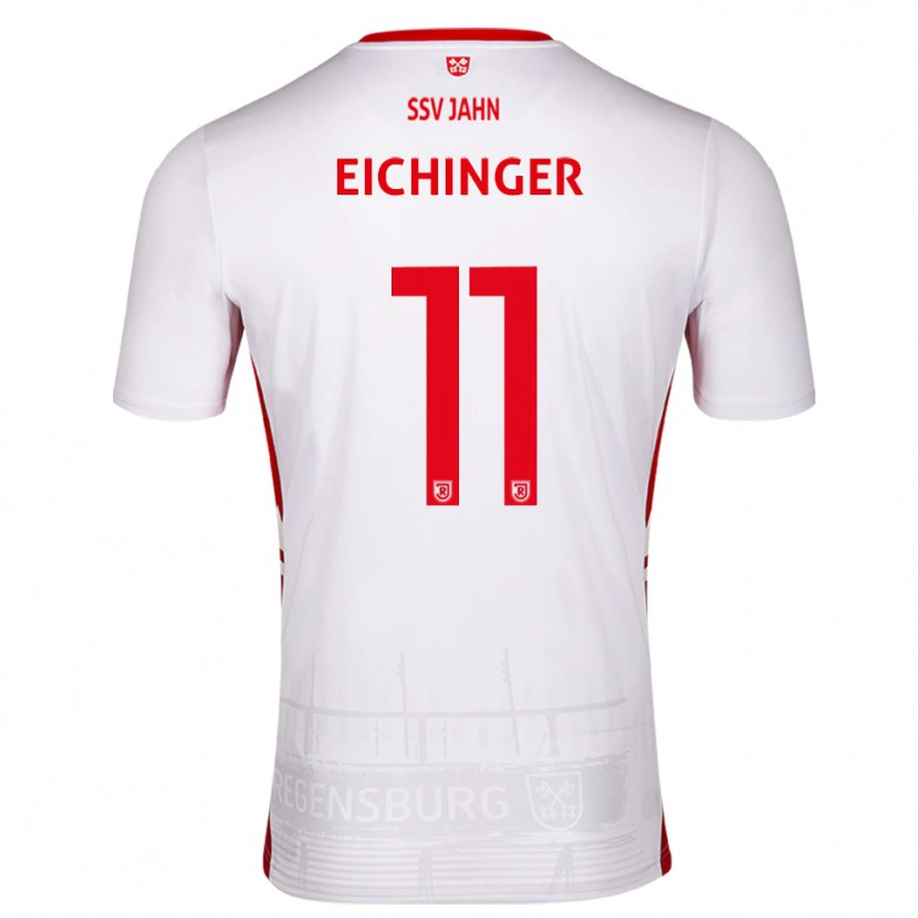 Danxen Niño Camiseta Noel Eichinger #11 Blanco Rojo 1ª Equipación 2025/26 La Camisa