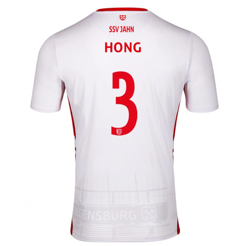 Danxen Niño Camiseta Hong Lac Luong Thanh #3 Blanco Rojo 1ª Equipación 2025/26 La Camisa