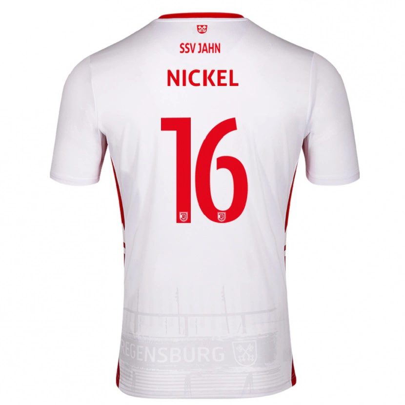Danxen Niño Camiseta Marlon Nickel #16 Blanco Rojo 1ª Equipación 2025/26 La Camisa