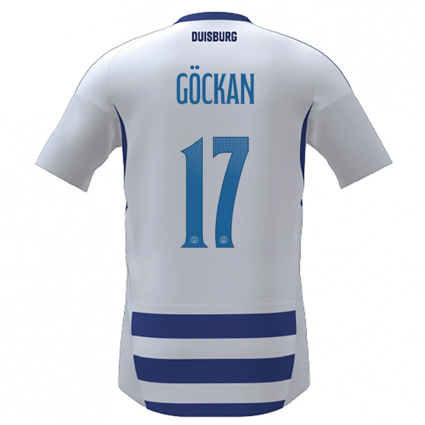 Danxen Niño Camiseta Mert Göckan #17 Blanco Azul 1ª Equipación 2025/26 La Camisa