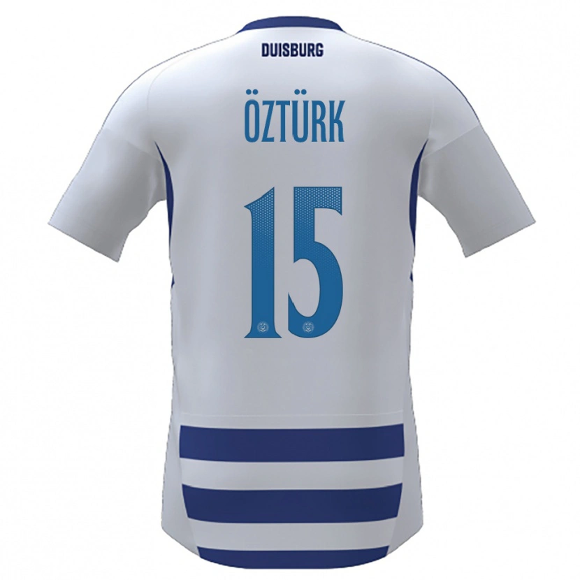 Danxen Niño Camiseta Melisa Öztürk #15 Blanco Azul 1ª Equipación 2025/26 La Camisa