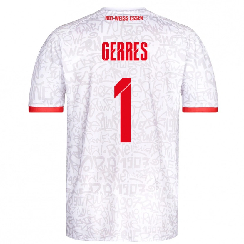 Danxen Niño Camiseta Romero Gerres #1 Blanco Rojo 1ª Equipación 2025/26 La Camisa