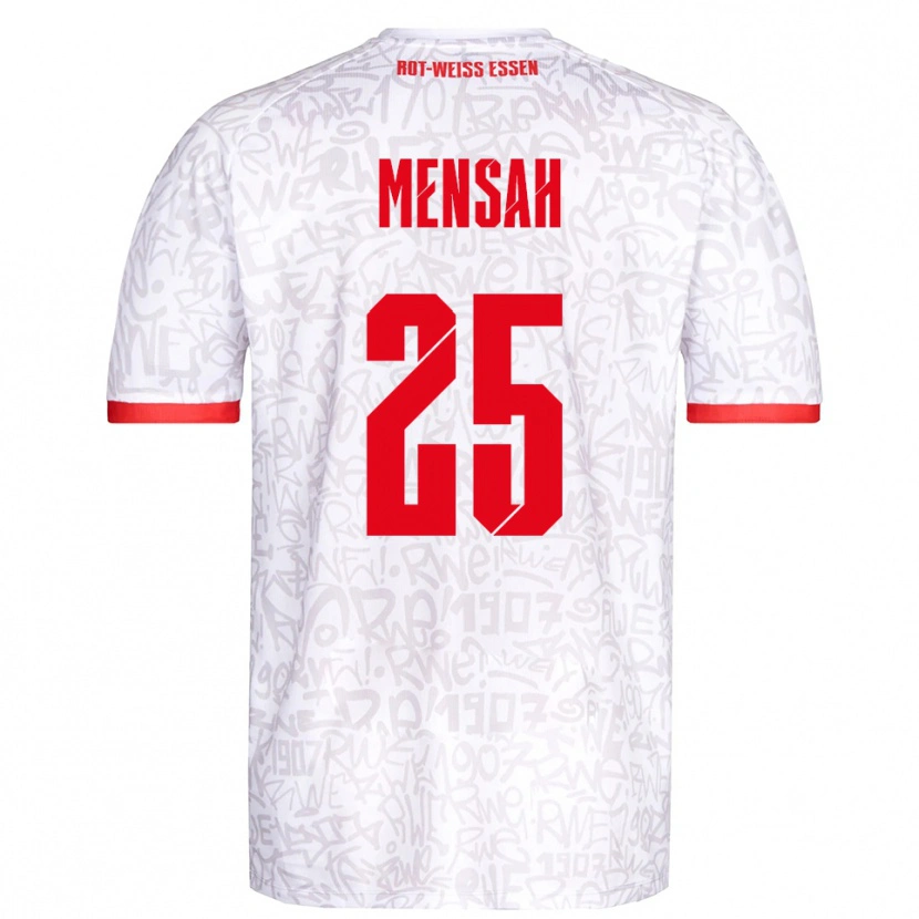 Danxen Niño Camiseta Franklin Opoku-Mensah #25 Blanco Rojo 1ª Equipación 2025/26 La Camisa