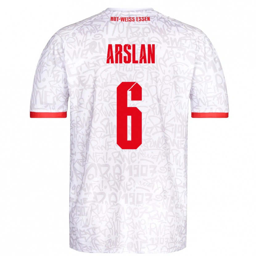Danxen Niño Camiseta Ahmet Arslan #6 Blanco Rojo 1ª Equipación 2025/26 La Camisa