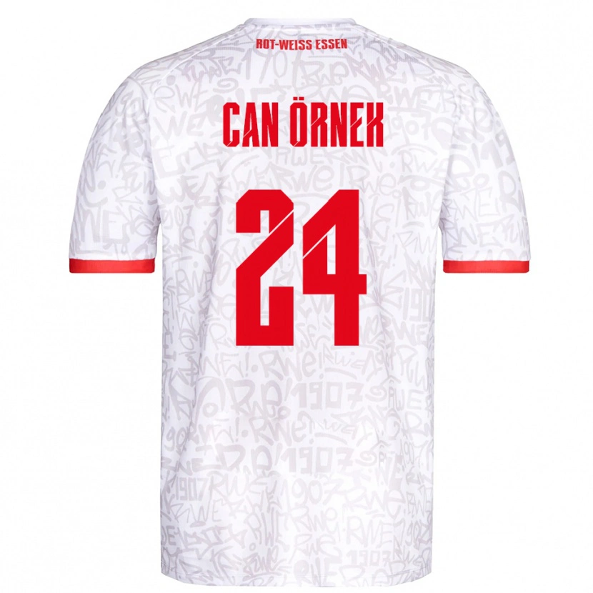 Danxen Niño Camiseta Eray Can Örnek #24 Blanco Rojo 1ª Equipación 2025/26 La Camisa