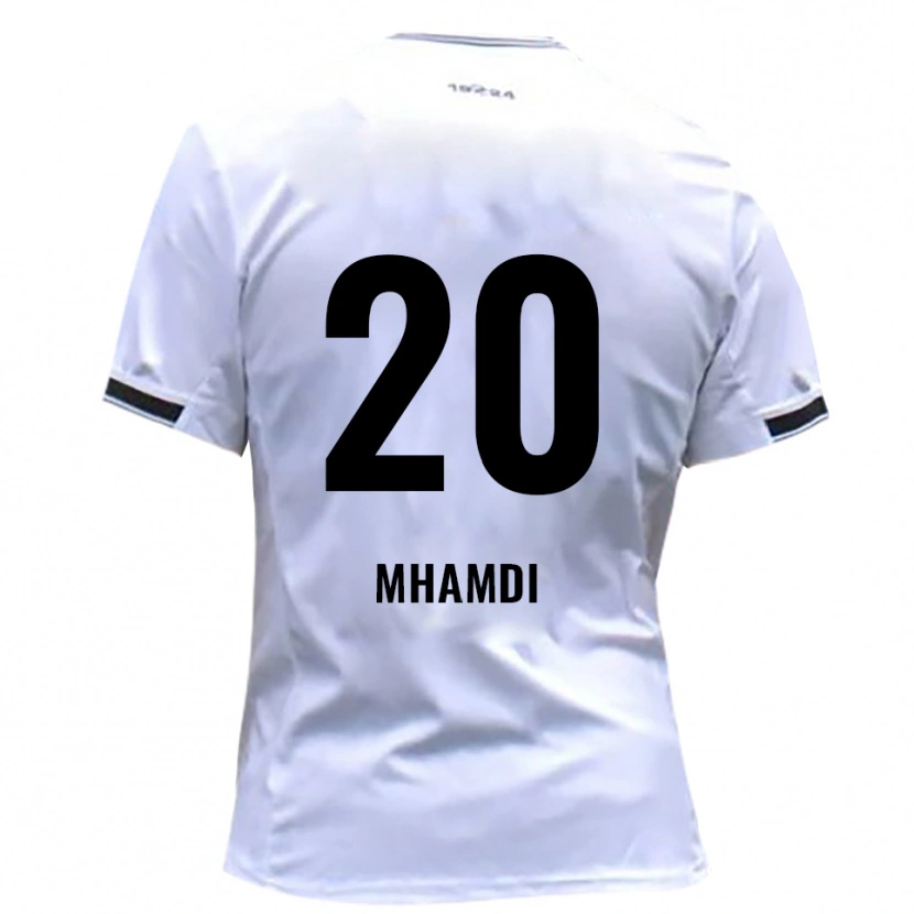 Danxen Niño Camiseta Oualid Mhamdi #20 Blanco Rojo 1ª Equipación 2025/26 La Camisa