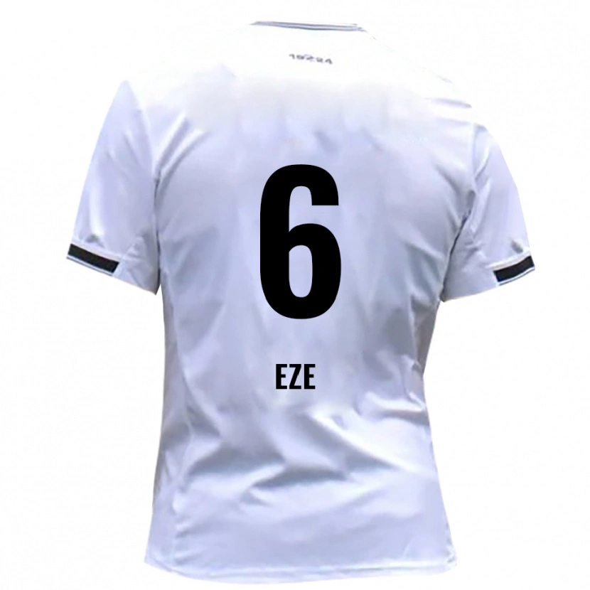 Danxen Niño Camiseta Joshua Eze #6 Blanco Rojo 1ª Equipación 2025/26 La Camisa