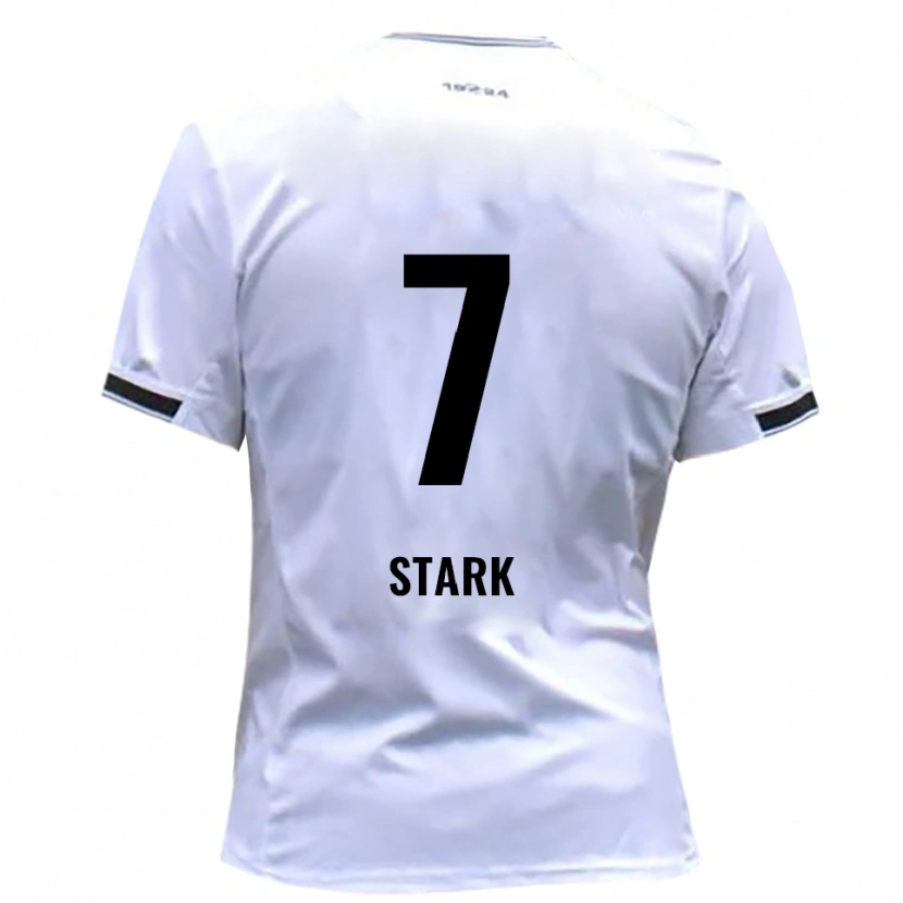 Danxen Niño Camiseta Julian Stark #7 Blanco Rojo 1ª Equipación 2025/26 La Camisa