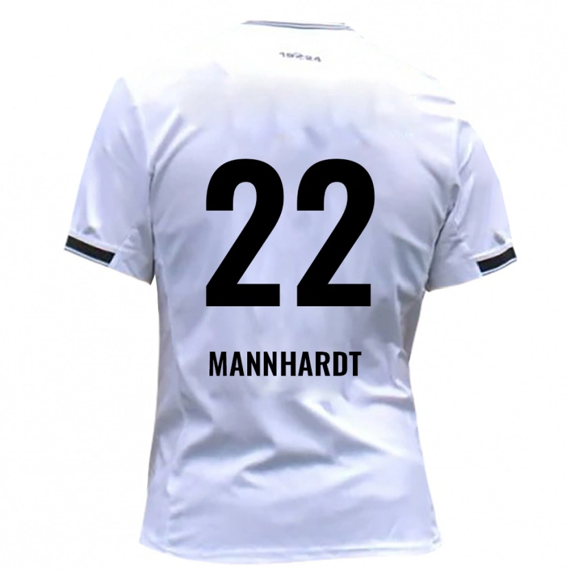 Danxen Niño Camiseta Marco Mannhardt #22 Blanco Rojo 1ª Equipación 2025/26 La Camisa