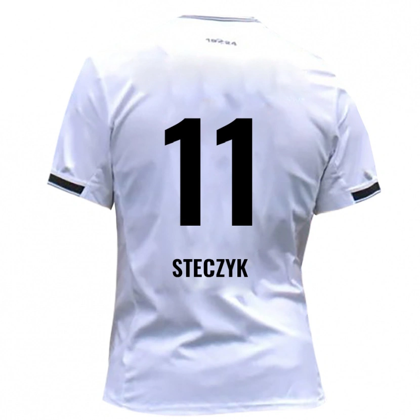 Danxen Niño Camiseta Dominik Steczyk #11 Blanco Rojo 1ª Equipación 2025/26 La Camisa