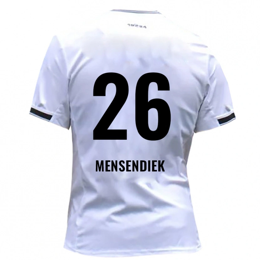 Danxen Niño Camiseta Luis Mensendiek #26 Blanco Rojo 1ª Equipación 2025/26 La Camisa