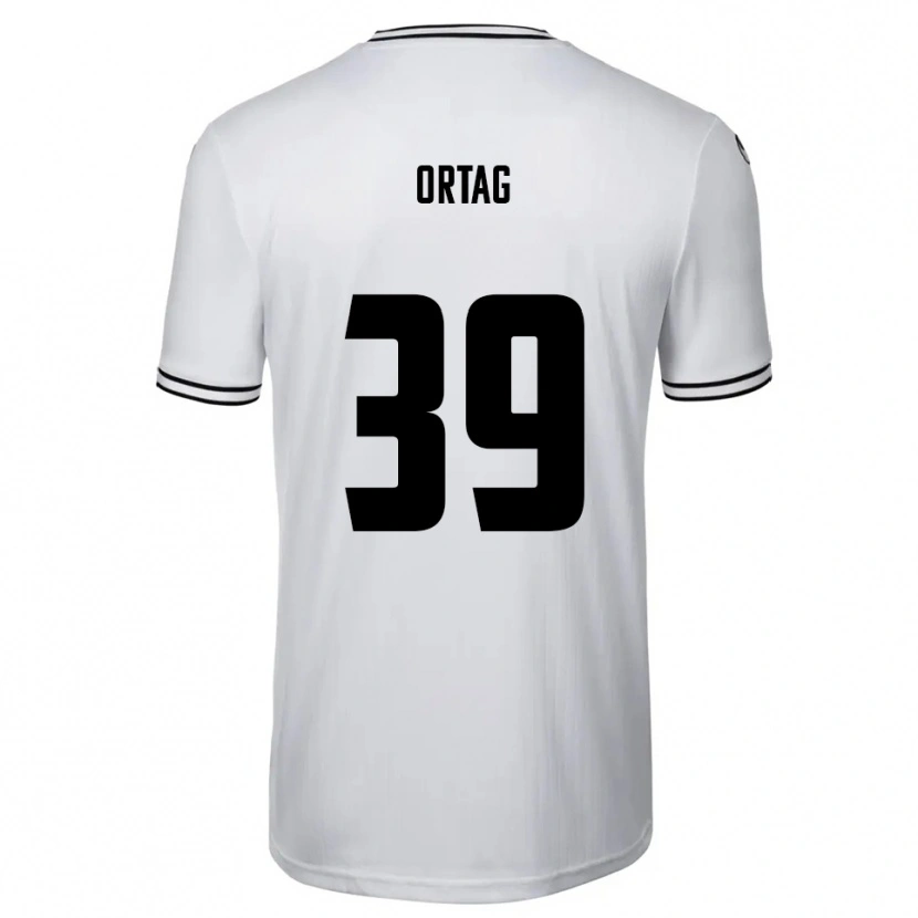 Danxen Niño Camiseta Christian Ortag #39 Blanco Negro 1ª Equipación 2025/26 La Camisa