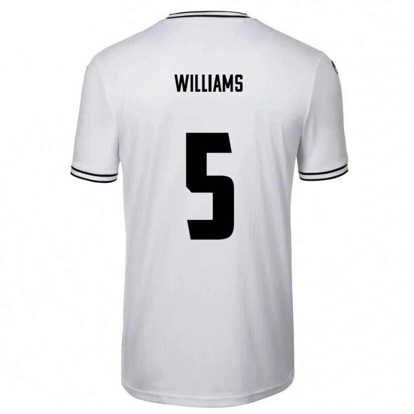Danxen Niño Camiseta Daniel Williams #5 Blanco Negro 1ª Equipación 2025/26 La Camisa