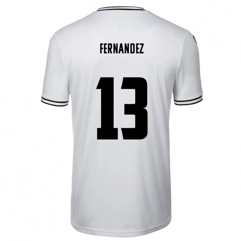 Danxen Niño Camiseta Luis Fernandez #13 Blanco Negro 1ª Equipación 2025/26 La Camisa