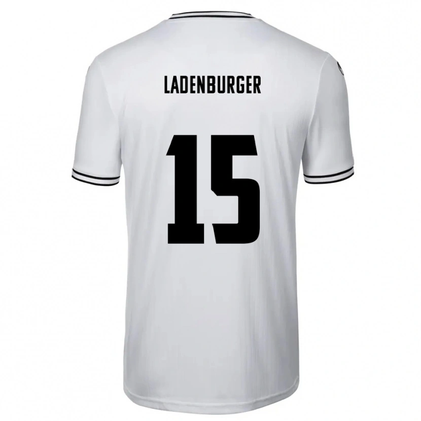 Danxen Niño Camiseta Linus Ladenburger #15 Blanco Negro 1ª Equipación 2025/26 La Camisa