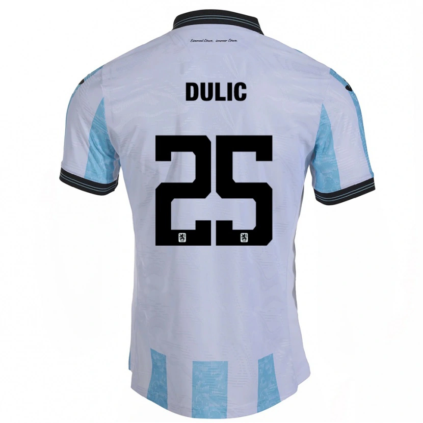 Danxen Niño Camiseta Sean Dulic #25 Blanco Azul Cielo 1ª Equipación 2025/26 La Camisa