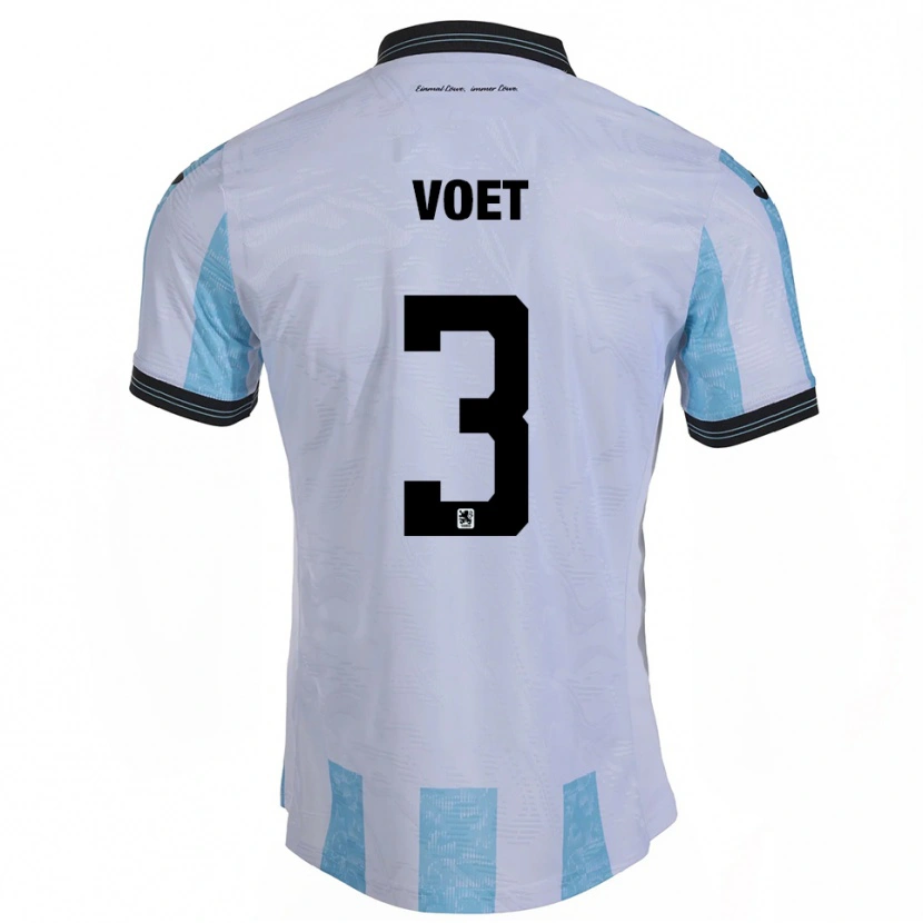 Danxen Niño Camiseta Siemen Voet #3 Blanco Azul Cielo 1ª Equipación 2025/26 La Camisa