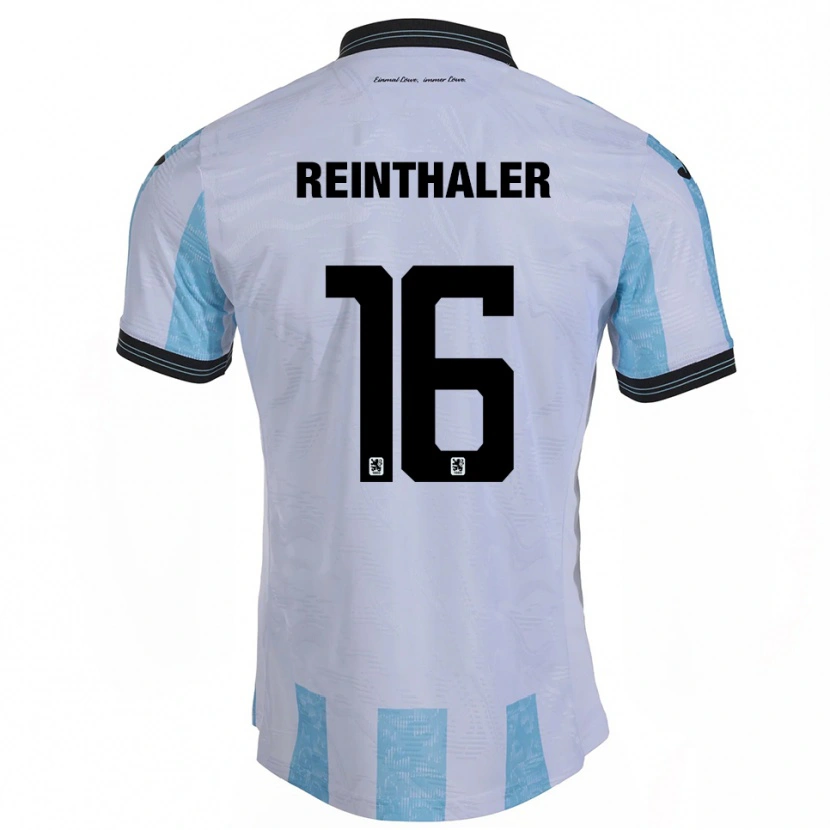 Danxen Niño Camiseta Max Reinthaler #16 Blanco Azul Cielo 1ª Equipación 2025/26 La Camisa