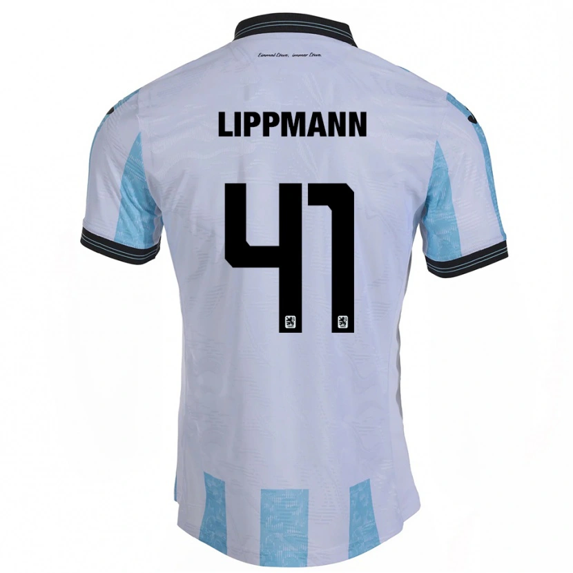 Danxen Niño Camiseta Clemens Lippmann #41 Blanco Azul Cielo 1ª Equipación 2025/26 La Camisa