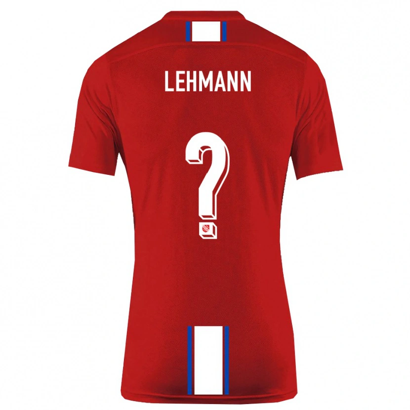 Danxen Niño Camiseta Tom Lehmann #0 Rojo Blanco 1ª Equipación 2025/26 La Camisa