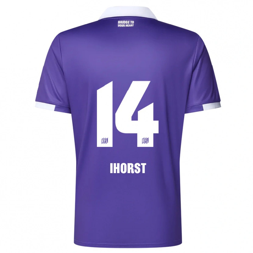 Danxen Niño Camiseta Luc Ihorst #14 Púrpura Blanco 1ª Equipación 2025/26 La Camisa