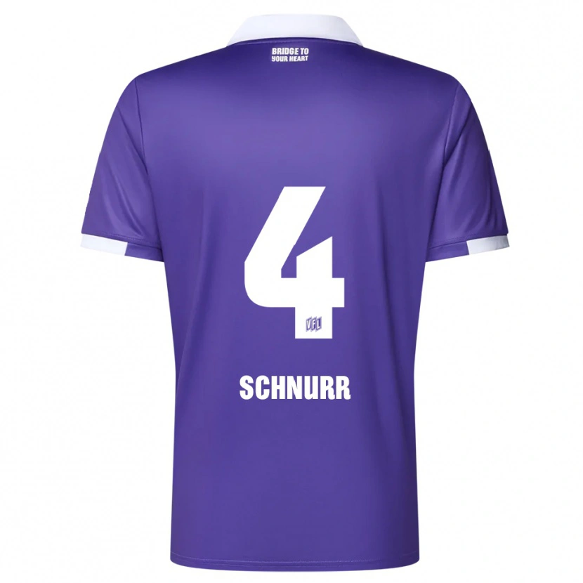 Danxen Niño Camiseta Maxim Schnurr #4 Púrpura Blanco 1ª Equipación 2025/26 La Camisa