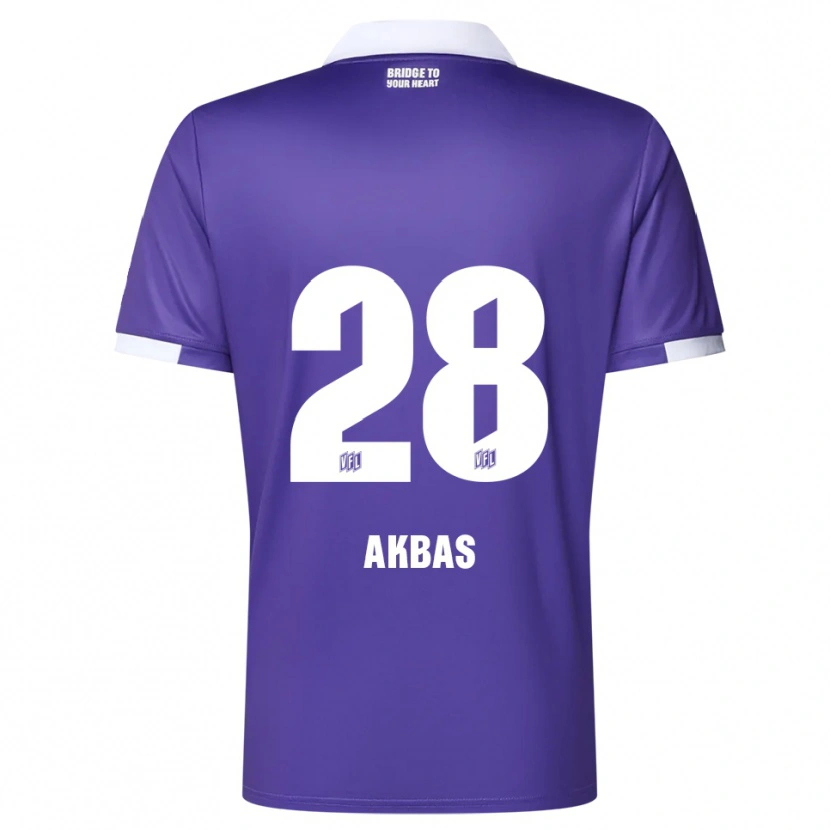 Danxen Niño Camiseta Can Akbas #28 Púrpura Blanco 1ª Equipación 2025/26 La Camisa