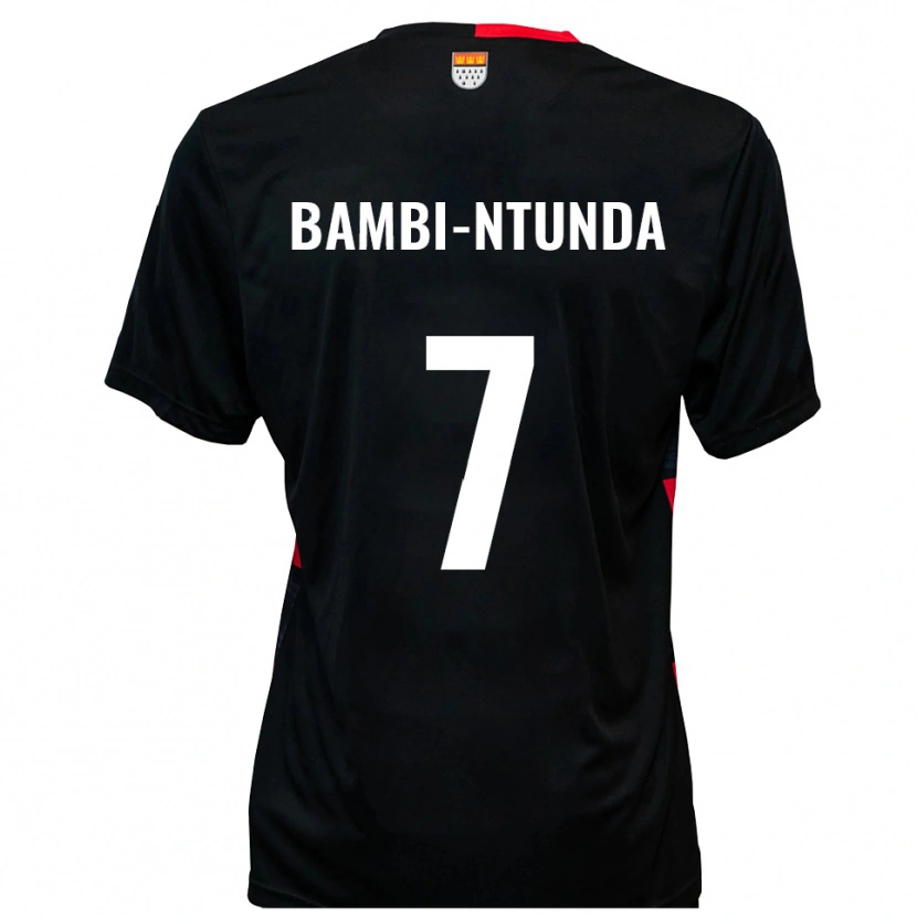 Danxen Niño Camiseta Charles Bambi-Ntunda #7 Negro Rojo 1ª Equipación 2025/26 La Camisa