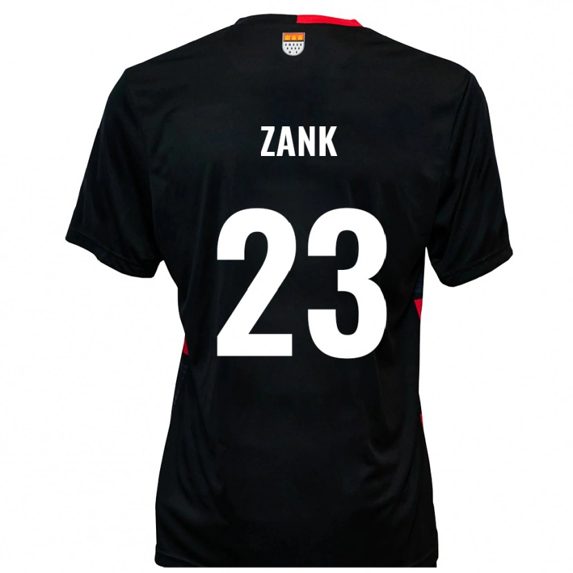 Danxen Niño Camiseta Benjamin Zank #23 Negro Rojo 1ª Equipación 2025/26 La Camisa