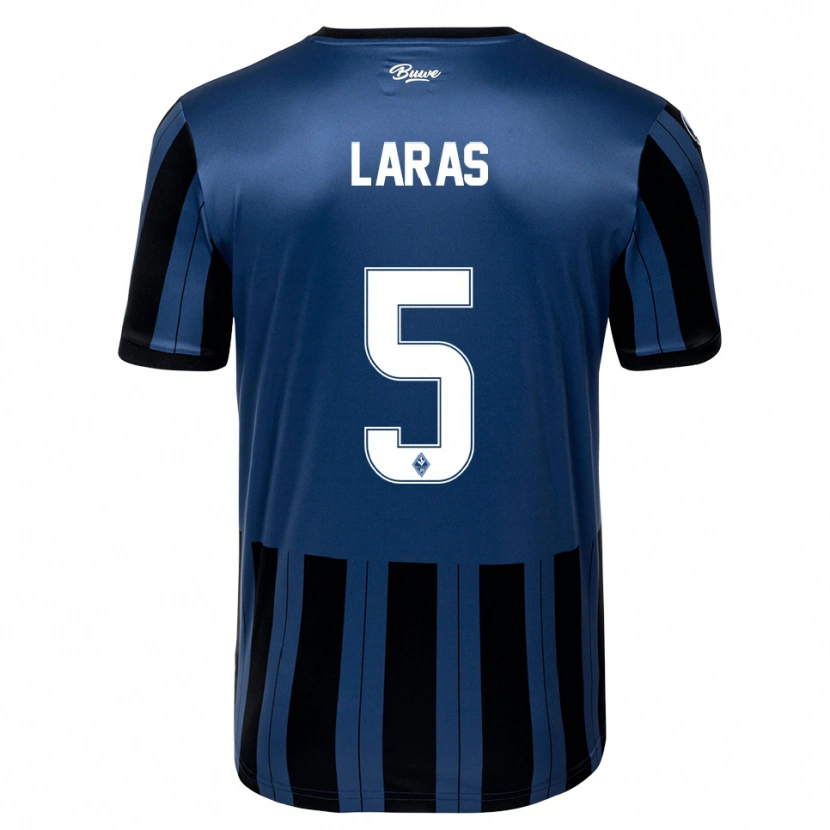 Danxen Niño Camiseta Noah Laras #5 Azul Gris Negro 1ª Equipación 2025/26 La Camisa