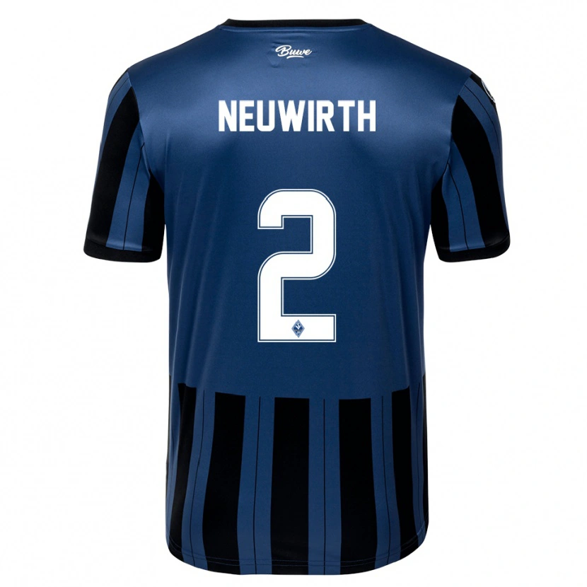 Danxen Niño Camiseta Niklas Neuwirth #2 Azul Gris Negro 1ª Equipación 2025/26 La Camisa