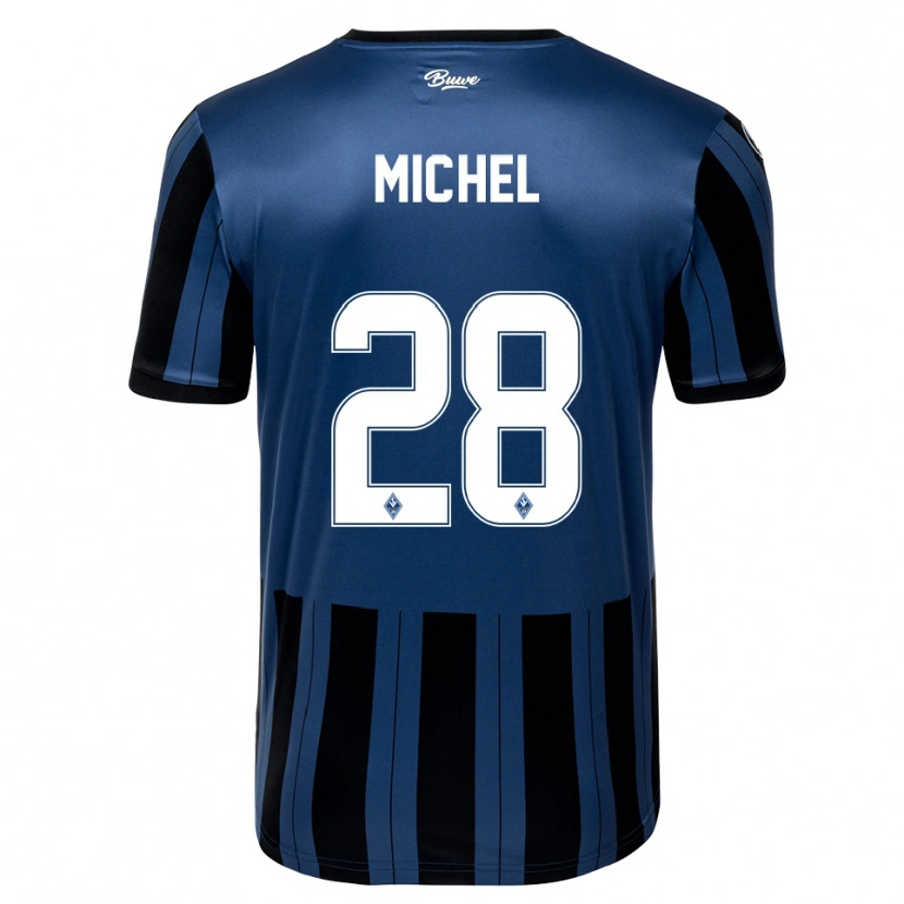 Danxen Niño Camiseta Diego Michel #28 Azul Gris Negro 1ª Equipación 2025/26 La Camisa