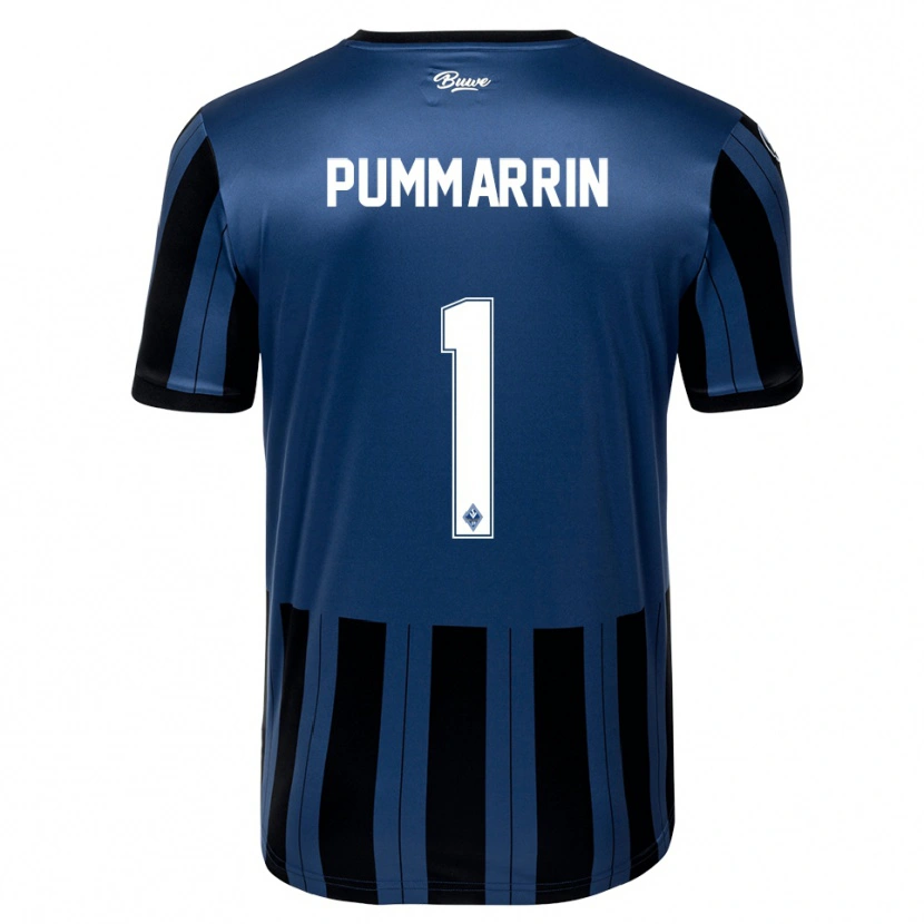 Danxen Niño Camiseta Kritsana Pummarrin #1 Azul Gris Negro 1ª Equipación 2025/26 La Camisa