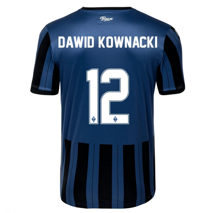 Danxen Niño Camiseta Jakub Dawid Kownacki #12 Azul Gris Negro 1ª Equipación 2025/26 La Camisa