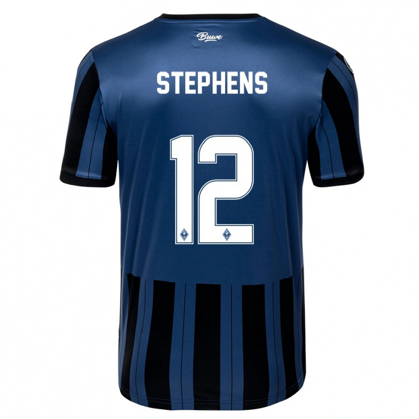 Danxen Niño Camiseta Kaden Stephens #12 Azul Gris Negro 1ª Equipación 2025/26 La Camisa