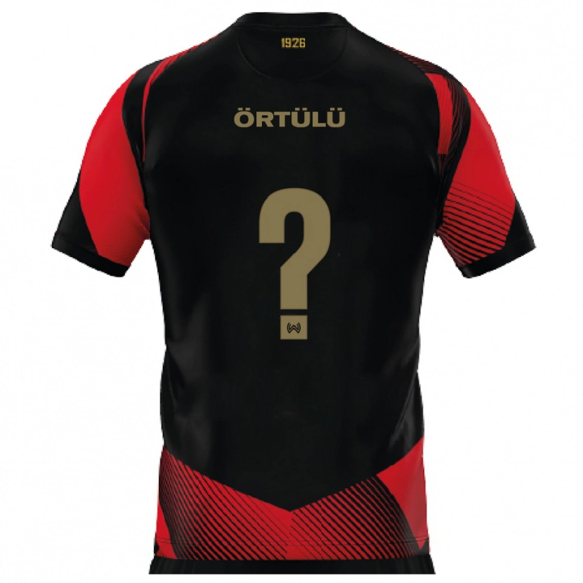 Danxen Niño Camiseta Mikail Örtülü #0 Negro Rojo 1ª Equipación 2025/26 La Camisa