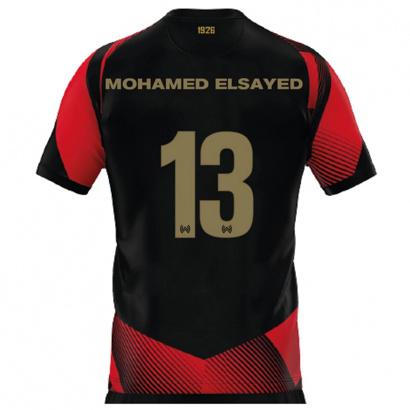 Danxen Niño Camiseta Samir Mohamed Elsayed #13 Negro Rojo 1ª Equipación 2025/26 La Camisa