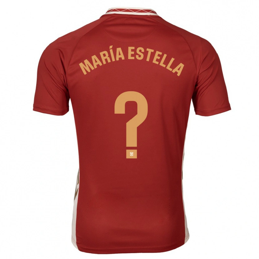 Danxen Niño Camiseta María Estella Del Valle #0 Borgoña Dorado 2ª Equipación 2025/26 La Camisa