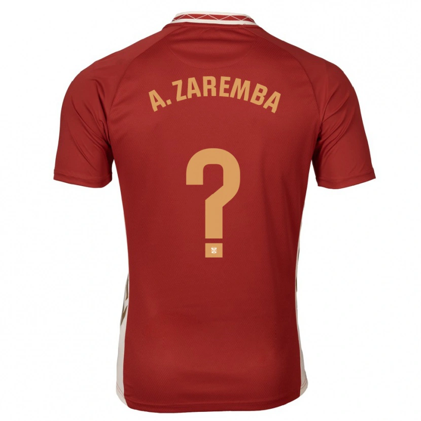 Danxen Niño Camiseta Aleksandra Zaremba Kupiec #0 Borgoña Dorado 2ª Equipación 2025/26 La Camisa