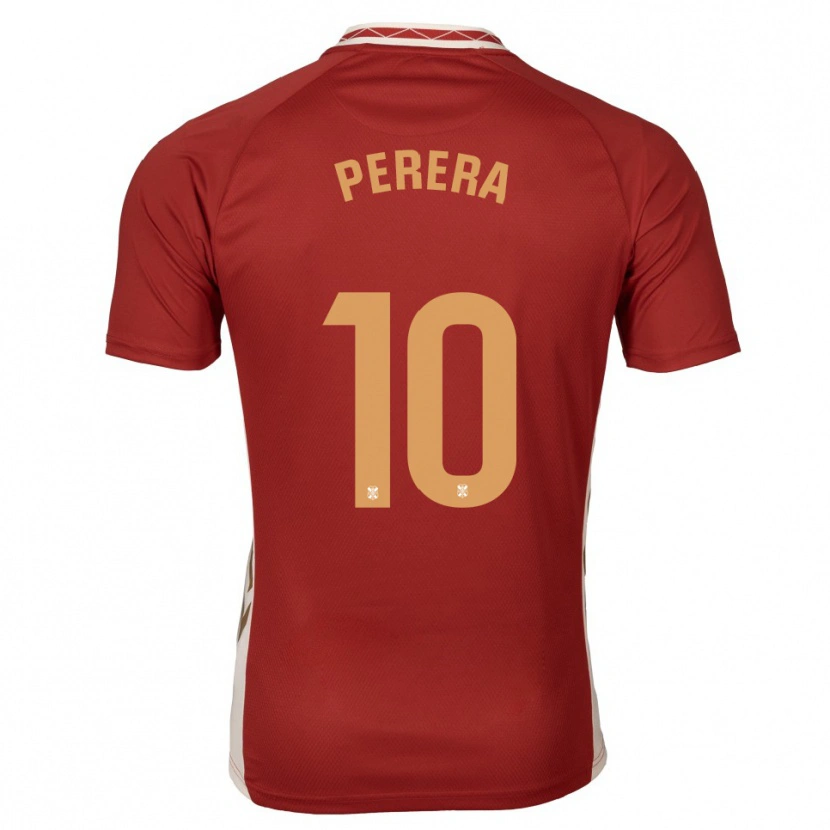 Danxen Niño Camiseta Dylan Perera #10 Borgoña Dorado 2ª Equipación 2025/26 La Camisa
