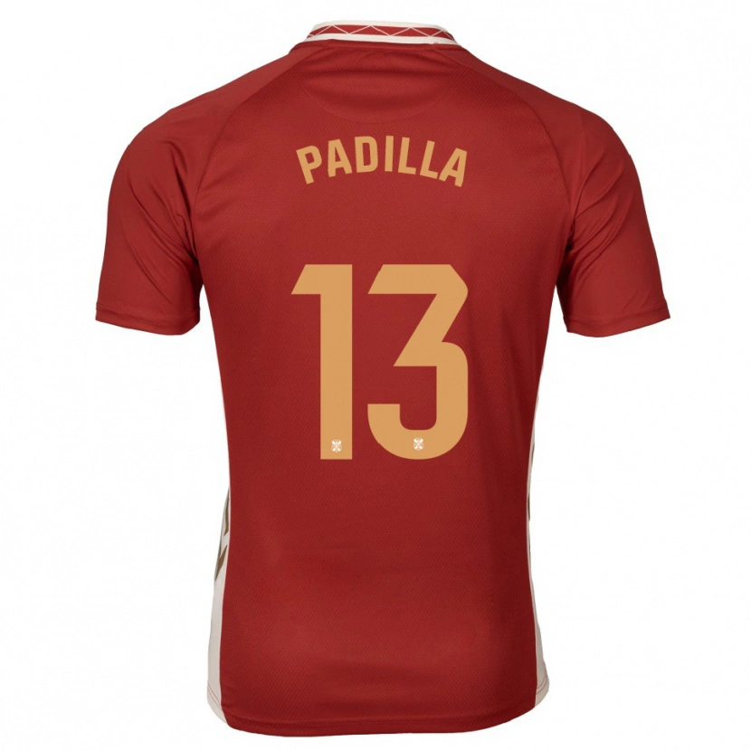 Danxen Niño Camiseta Alejandro Padilla #13 Borgoña Dorado 2ª Equipación 2025/26 La Camisa