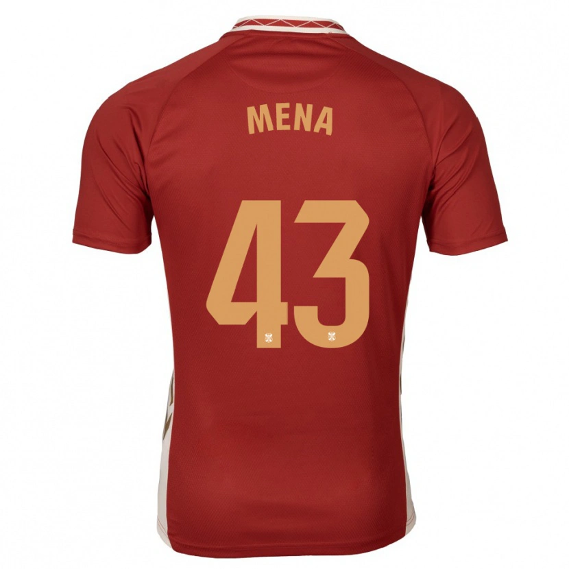 Danxen Niño Camiseta Denilson Mena #43 Borgoña Dorado 2ª Equipación 2025/26 La Camisa